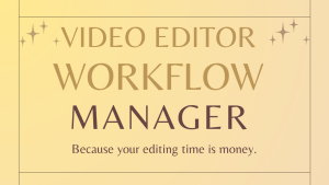 Video editing workflow for youtube
