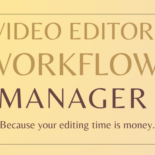 Video editing workflow for youtube